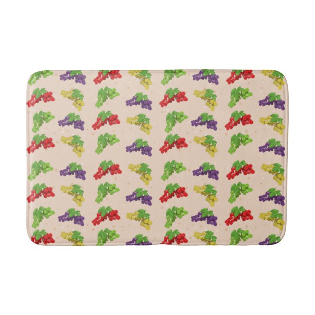 Colorful Grapes Pattern Bath Mat (Front)