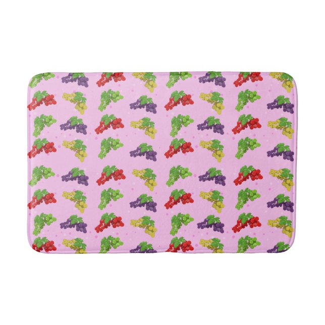 Colorful Grapes Pattern Bath Mat (Front)