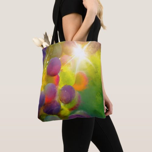Colorful Grapes Wine Lovers Tote Bag