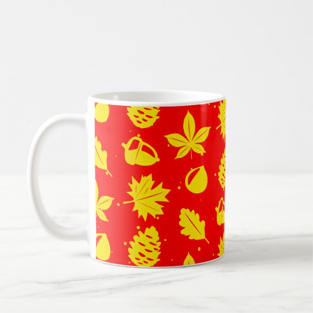 Colorful Graphic Nature Pattern Coffee Mug (Left)