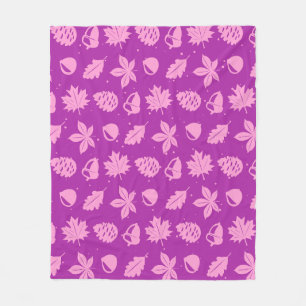 Colorful Graphic Nature Pattern Fleece Blanket