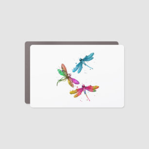 Colorful Graphic Pattern Dragonfly Funny Flying Car Magnet