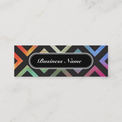 Colorful Graphic Square Pattern Mini Business Card