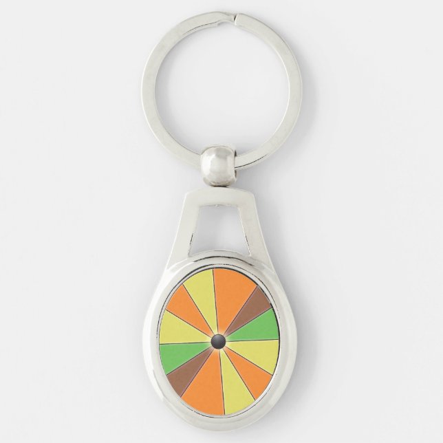 Colorful Graphical Beams Keychain (Front)