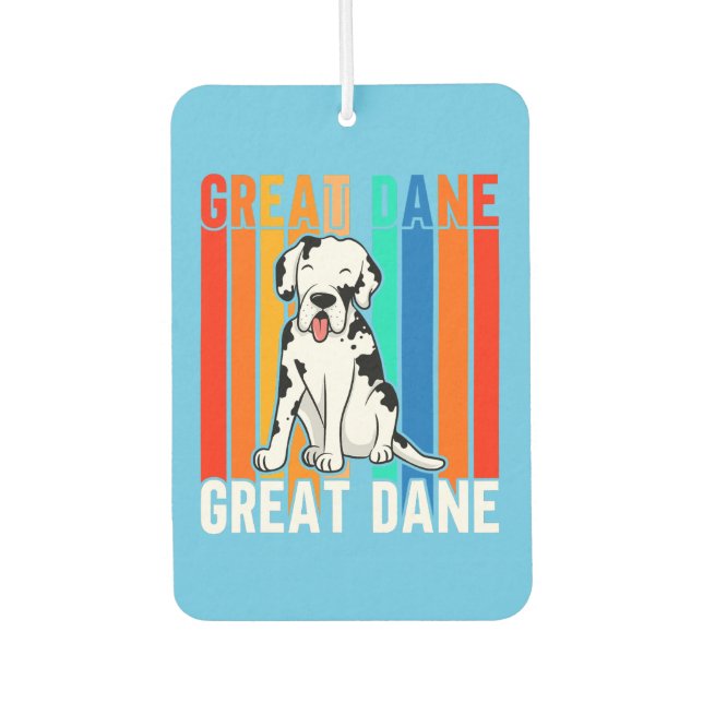 colorful great dane  air freshener (Front)