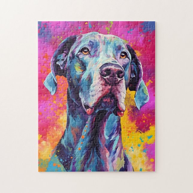 Colorful Great Dane Jigsaw Puzzle (Vertical)