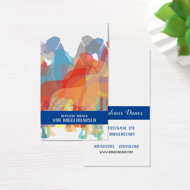 Colorful Great Dane Silhouettes (Desk)