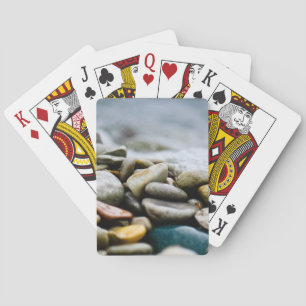 Colorful Great Lakes Beach Stones Poker Cards