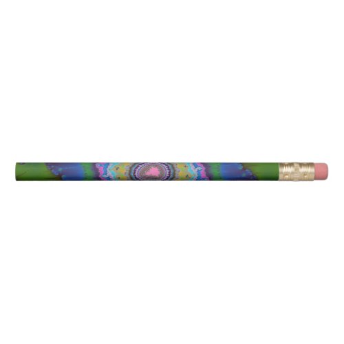 Colorful Green and Blue Fractal Pencil