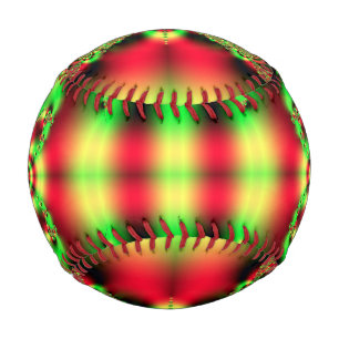 Colorful Green and Red Tartan Baseball