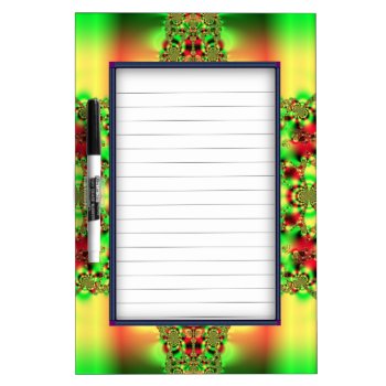 Colorful Green and Red Tartan Dry-Erase Board