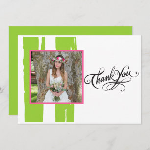 Colorful Green and White Watercolor Photo Graduati Invitation