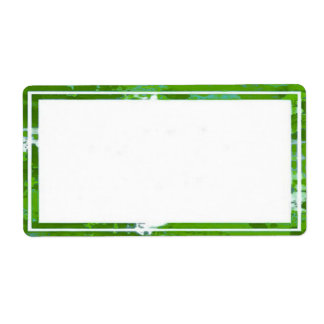 Colorful Green Border Labels