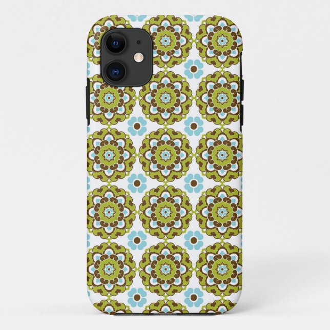 Colorful Green Brown Blue Pattern iPhone 5 Case (Back)