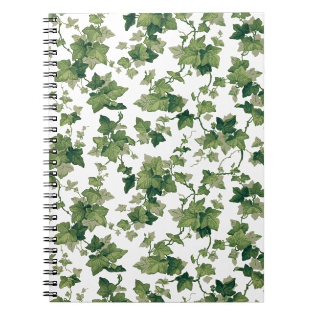 Colorful Green Climbing Ivy Notebook (Front)