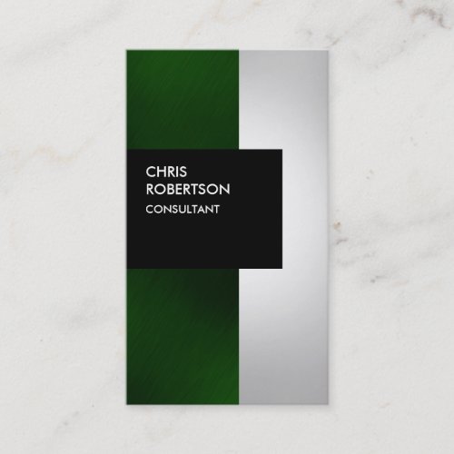 Colorful Green Gray Black Stripes Business Card