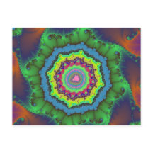 Colorful Green, Orange and Blue Fractal