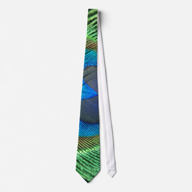 Colorful Green Peacock Tie (Front)