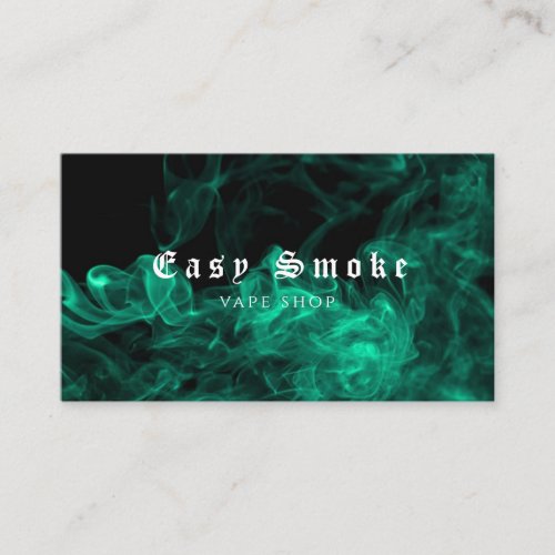 Colorful Green Smoke Vape Shop Business Card