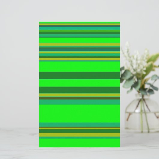 Colorful Green Stripe Customized Designer Pattern (Standing Front)