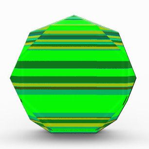 Colorful Green Stripe Customized Designer Pattern Acrylic Award