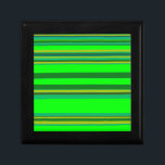 Colorful Green Stripe Customized Designer Pattern Gift Box<br><div class="desc">Colorful Green Stripe Customized Designer Pattern</div>