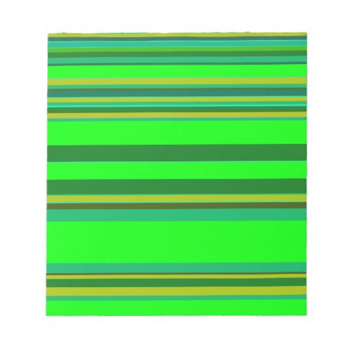 Colorful Green Stripe Customized Designer Pattern Notepad