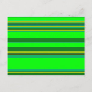 Colorful Green Stripe Customized Designer Pattern Postcard