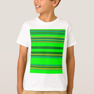 Colorful Green Stripe Customized Designer Pattern T-Shirt