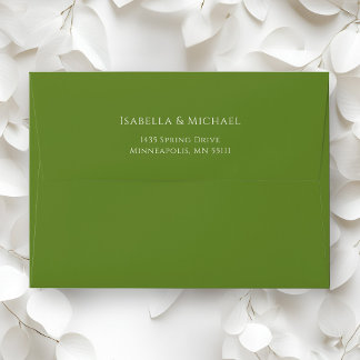Colorful Green Wedding Envelope