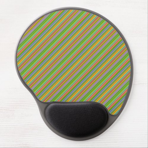 Colorful Green Yellow Blue Stripes Rainbow Gel Mouse Pad