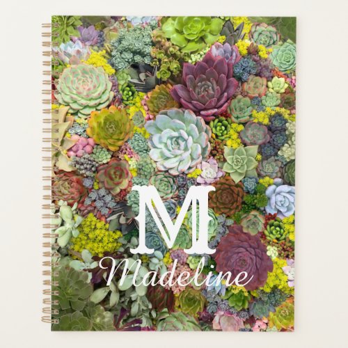Colorful Greenery Succulents Planner