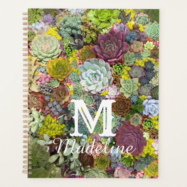 Colorful Greenery Succulents Planner (Front)