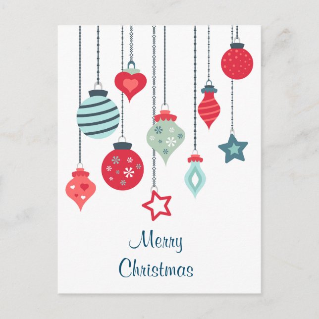 Colorful greetings cards for Merry Christmas with (Front)