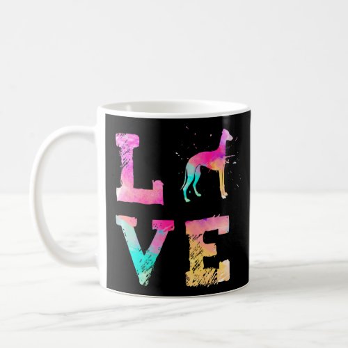 Colorful Greyhound Dog Love R Dad Mom  Coffee Mug