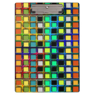 Colorful Grid-Tiled by Shirley Taylor Clipboard
