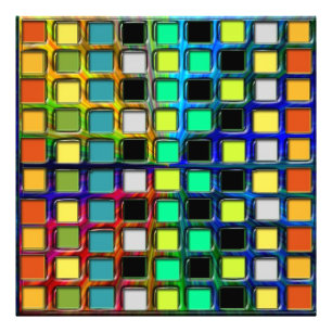 Colorful Grid-Tiled by Shirley Taylor Photo Print