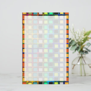 Colorful Grid-Tiled by Shirley Taylor Stationery