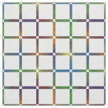 Colorful Grid with Negative Space Blended Rainbow Fabric