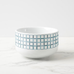 Colorful Grid with Negative Space Sea Tones Colors Soup Mug