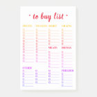 Colorful Grocery to buy list Post-it® Notes