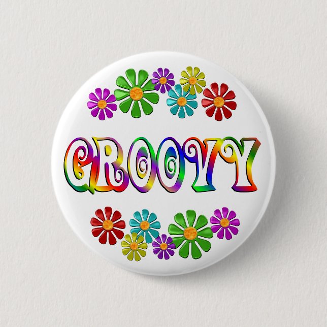 Colorful Groovy Button (Front)