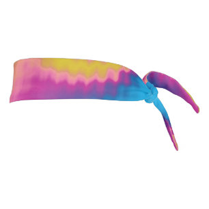 Colorful groovy funky retro tie dye pattern fun headband