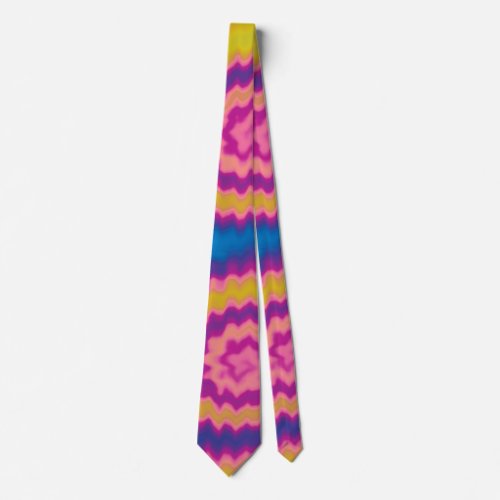 Colorful groovy funky retro tie dye pattern tie