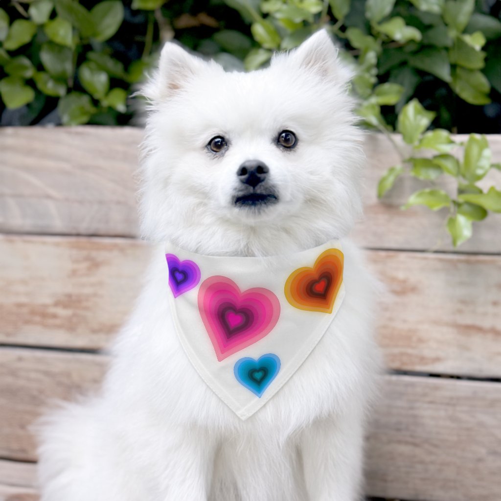 Colorful groovy hearts