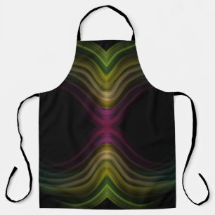 Colorful Groovy Psychedelic Pattern Abstract Art Apron