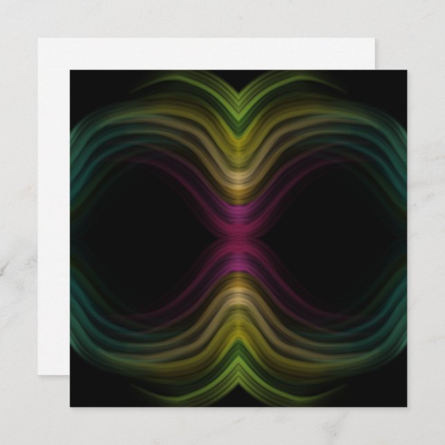 Colorful Groovy Psychedelic Pattern Abstract Art Card (Front/Back)