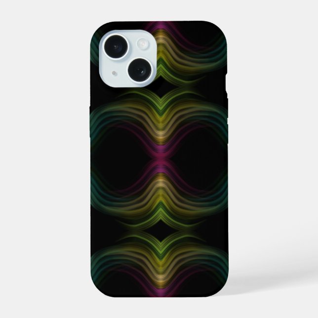 Colorful Groovy Psychedelic Pattern Abstract Art Iphone Case (Back)