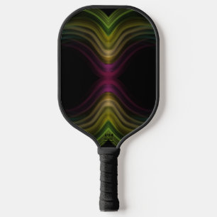 Colorful Groovy Psychedelic Pattern Abstract Art Pickleball Paddle