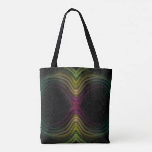 Colorful Groovy Psychedelic Pattern Abstract Art Tote Bag